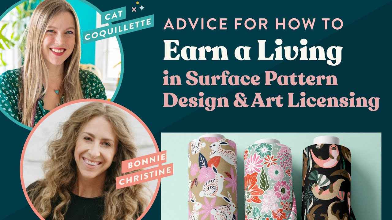 Earn a Living in Surface Pattern Design and Art Licensing: Live Q&A with CatCoq & Bonnie Christine!
