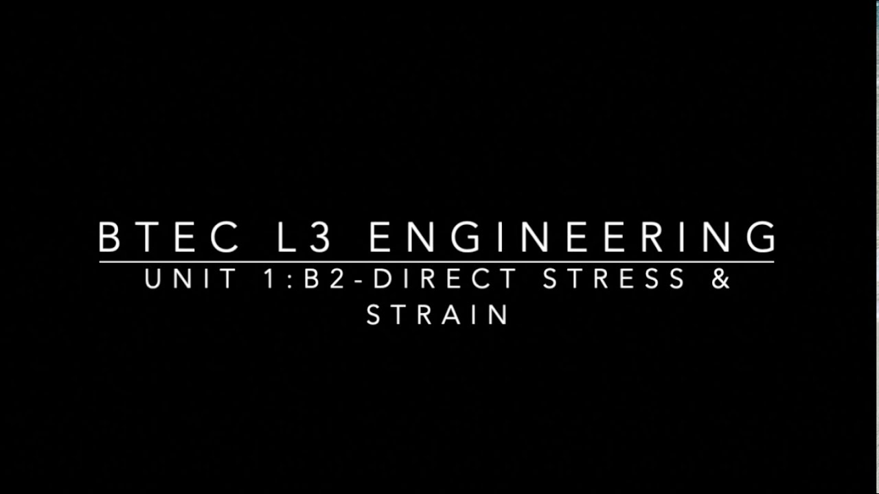 B2 Direct Stress & Strain
