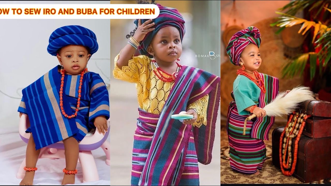 How to cut and sew Iro and Buba for Babies / Asooke Iro and Buba for Kids #babyfashion #kidfashion