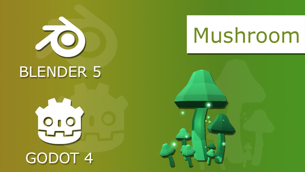 Low Poly Mushroom Tutorial - Blender to Godot 4