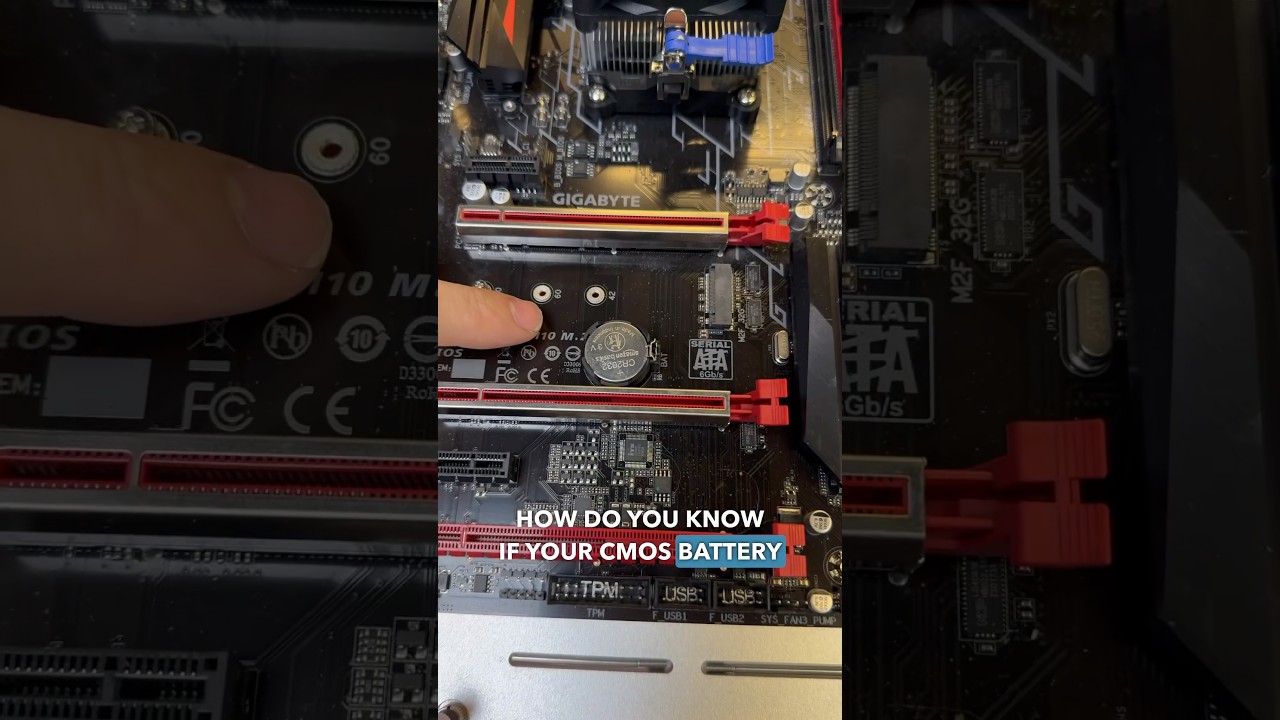 How to test a CMOS battery? #tech #pcrepair #pc #techtips #pcbuild #gamingpc