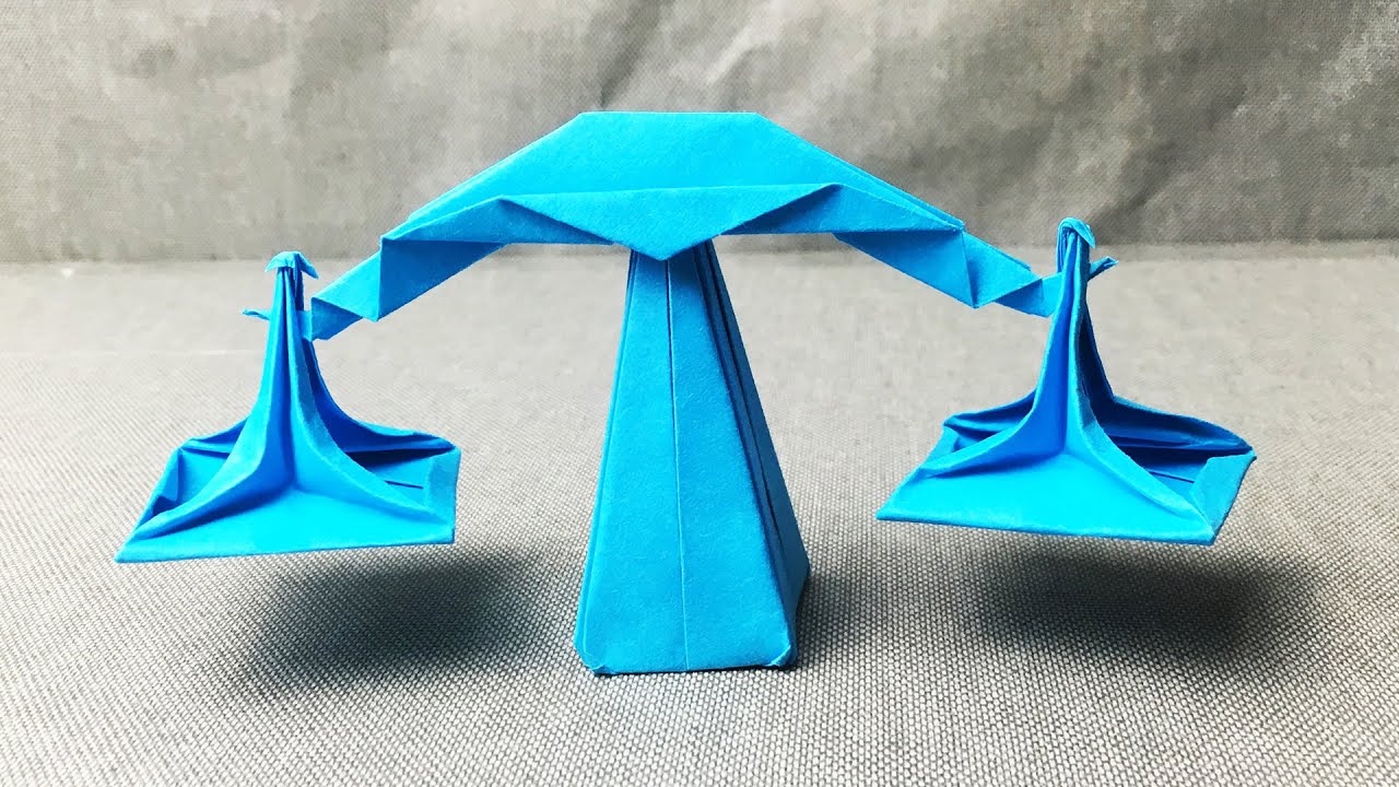 Easy Origami Balance (Weighing Scale) Tutorial - DIY Paper Crafts