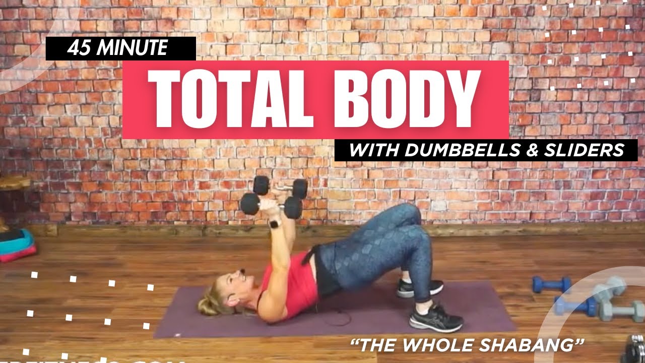 45 Min - Total Body Strength Workout - With Dumbbells and Gliders