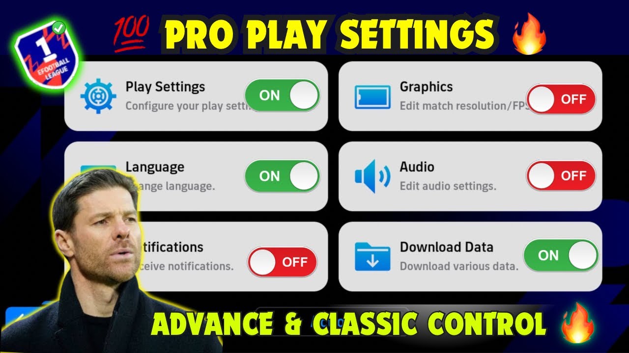 100% Best Play Settings (Classic & Advanced Control) eFootball 2025 | Best Settings eFootball 2025