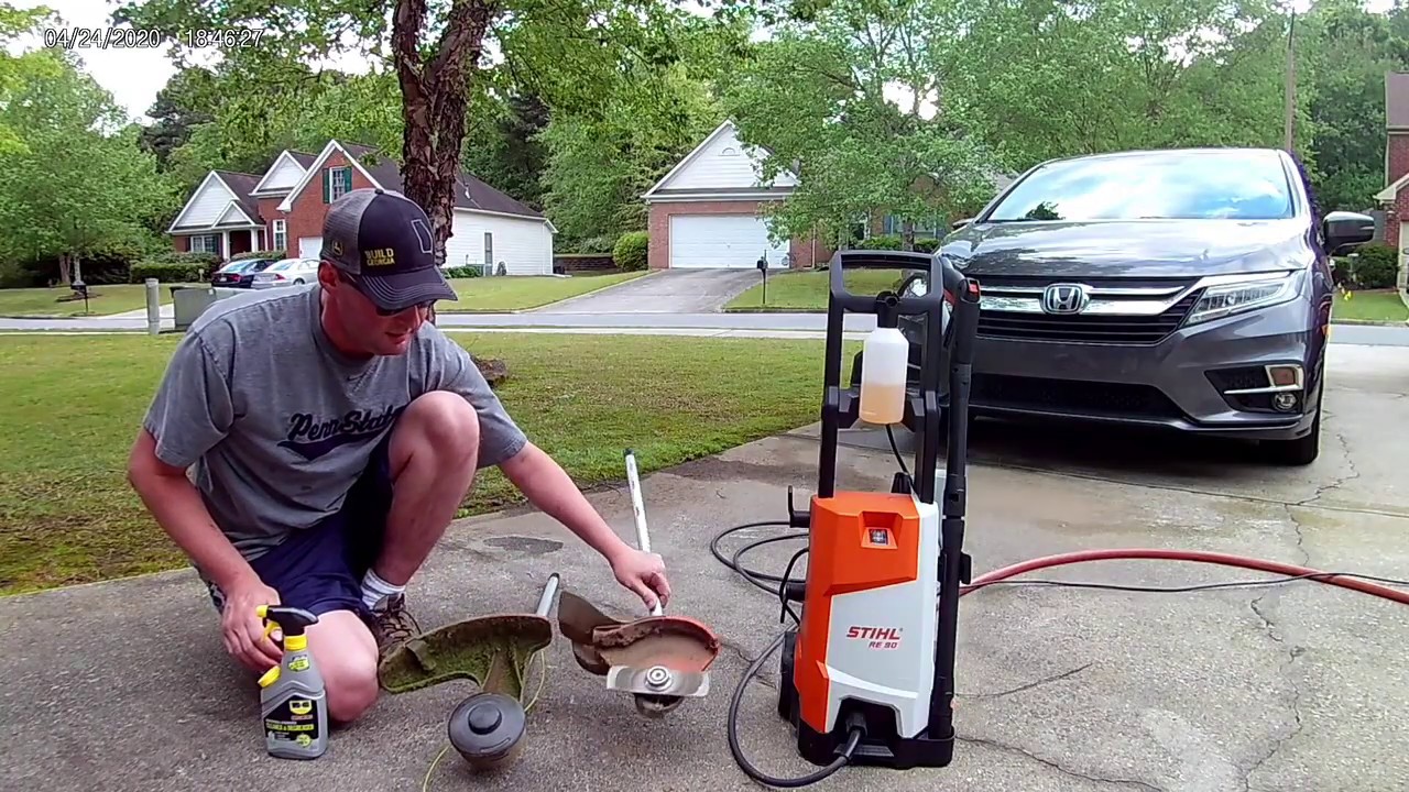 Stihl RE 90 Pressure Washer - Cleaning Kombi Attachments - Episode #9
