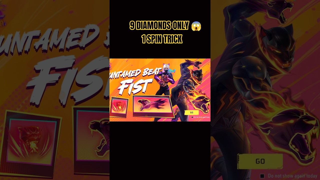New Faded Wheel Event Free Fire | Untamed Beat Fist Skin Faded Wheel Spin | Ff New Event #shorts