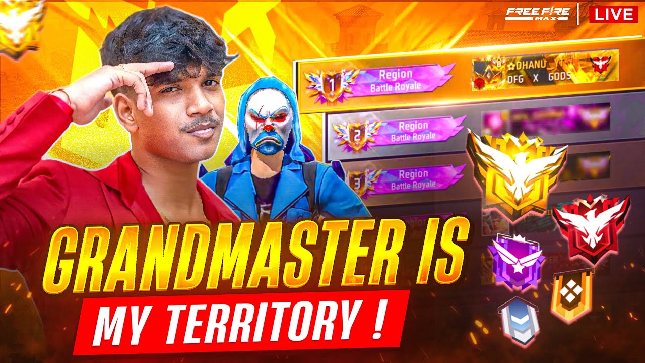 🔥Grandmaster Live Rank Push Free Fire Telugu | Dhanush FF Gamer | Telugu Gaming Live #dfg