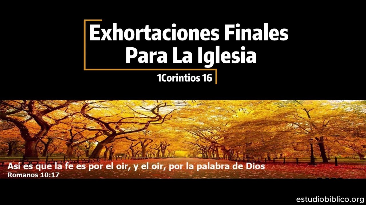 31_1 Corintios 16: Exhortaciones Finales a la Iglesia