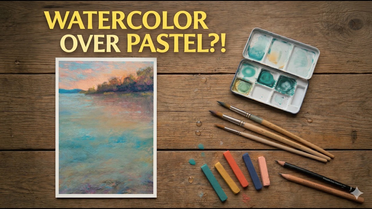 Подождите… Можно ли наносить акварель поверх мягкой пастели?! 🎨