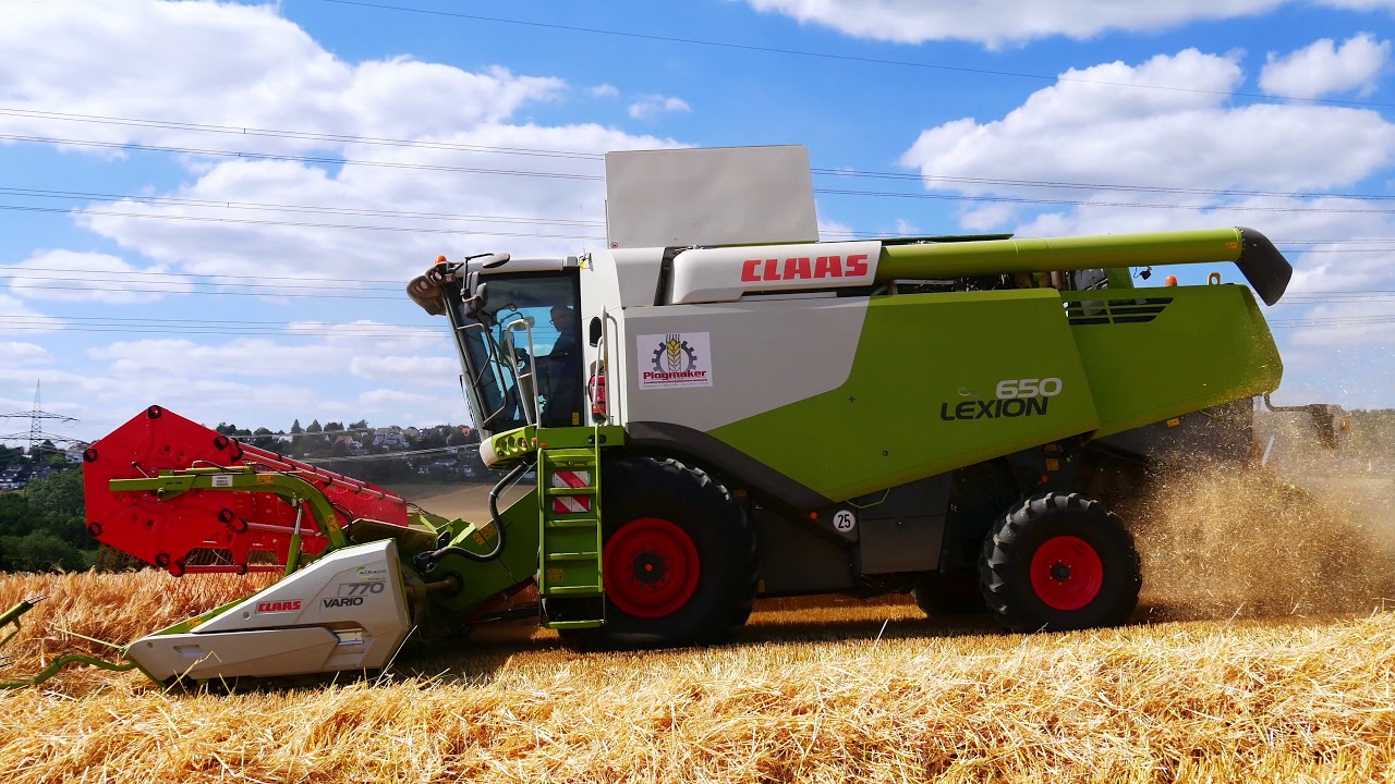 Gerste dreschen 2019|Claas, JD, Deutz-Fahr|LU Plogmaker