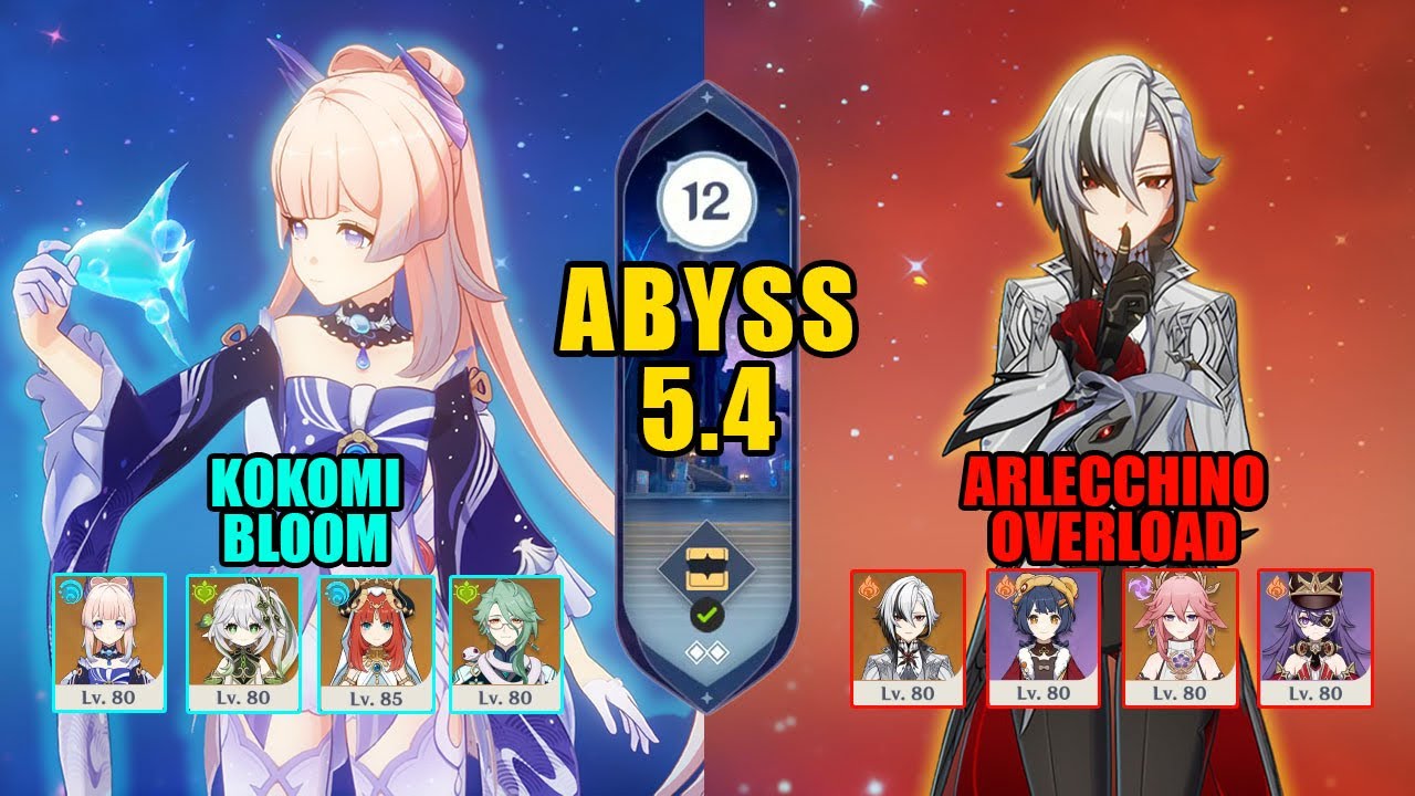C0 Kokomi Bloom & C0 Arlecchino Overload | Spiral Abyss 5.4 | Genshin Impact