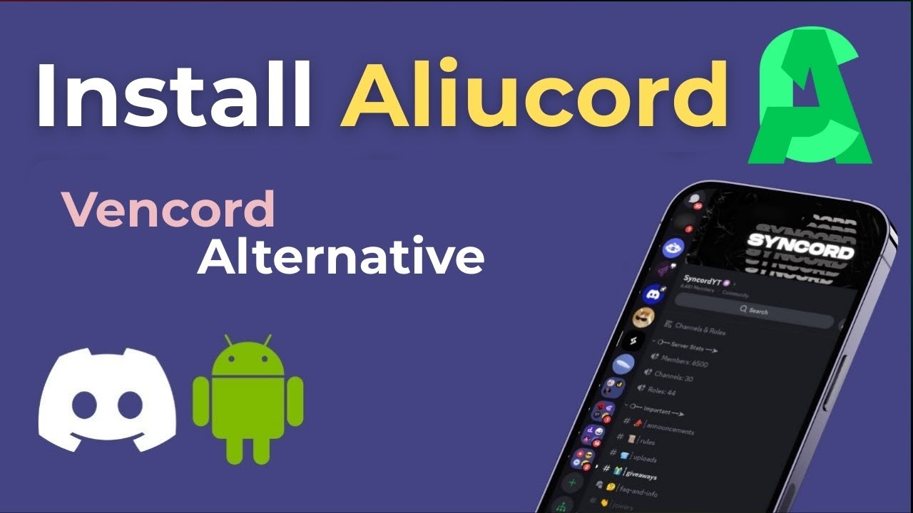 Установите Aliucord, модифицированное приложение Vencord Discord, на свой телефон.