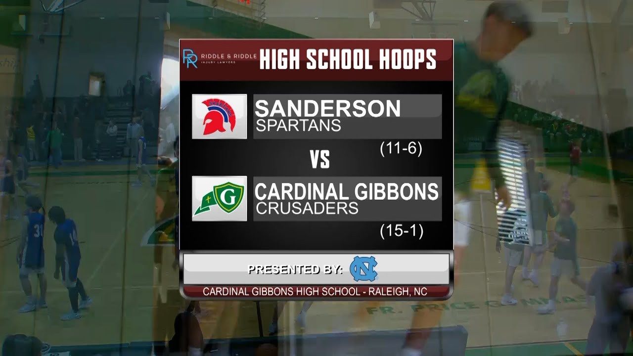 High School Hoops: Sanderson at Cardinal Gibbons (Men's) (1/23/2026)