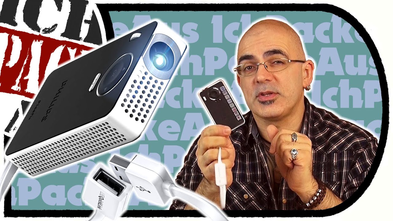 Philips PPX4350 Taschenprojektor / Mini Beamer (Unboxing/Test/Review)
