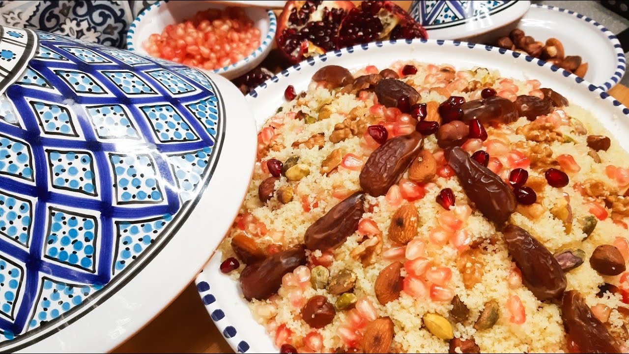 مسفوف تونسي / المسفوف التونسي على طريقتي / مسفوف بالرمان و الدقلة