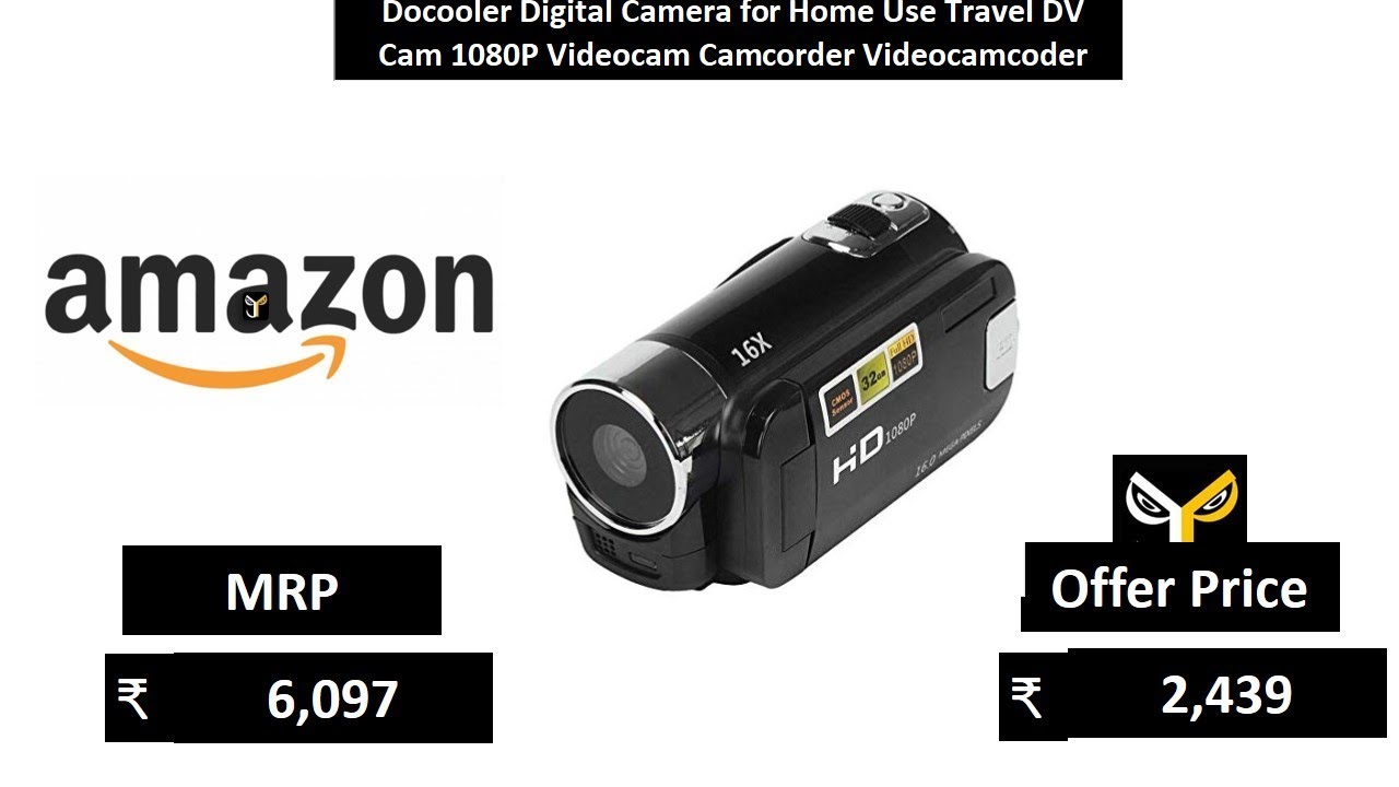 Docooler Digital Camera for Home Use Travel DV Cam 1080P Videocam Camcorder Videocamcoder