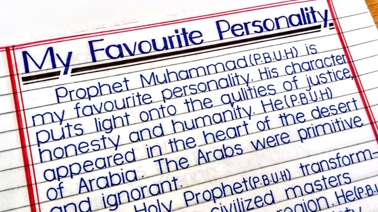 My favourite personality essay in English