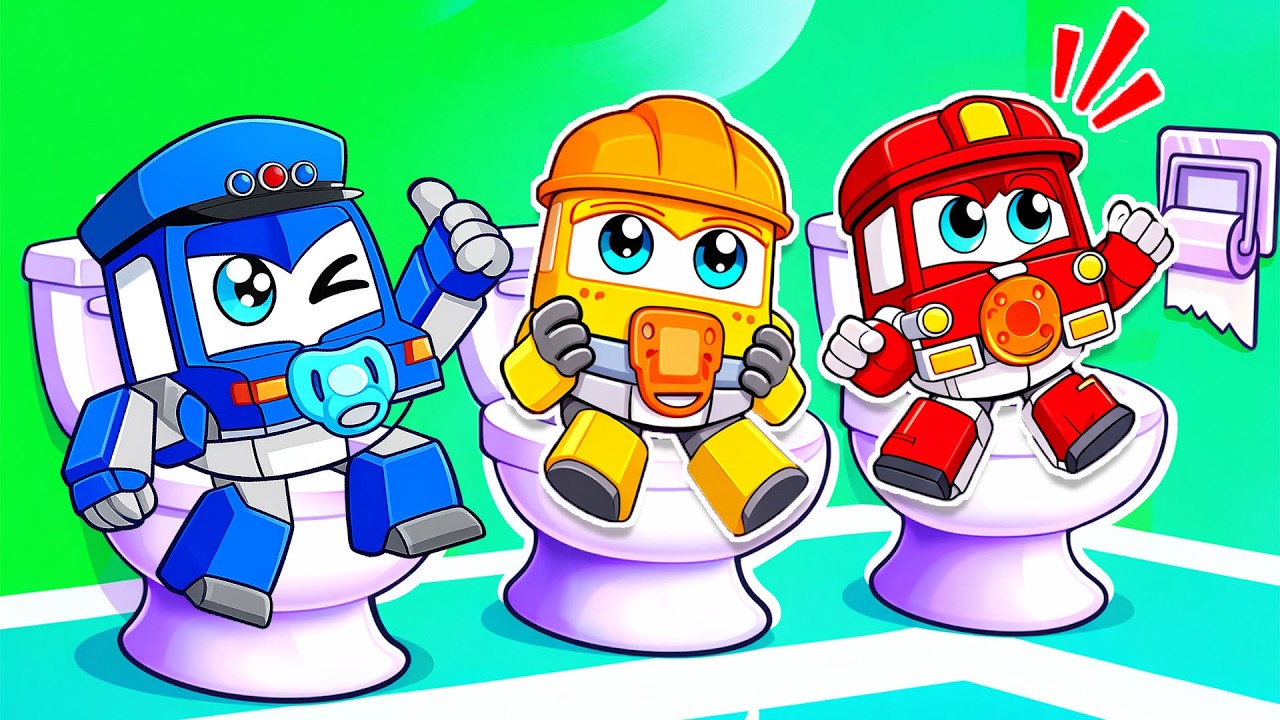 دوري، دوري | أغنية تدريب استخدام المرحاض 🚽 | أغاني الأطفال | RoboSquad