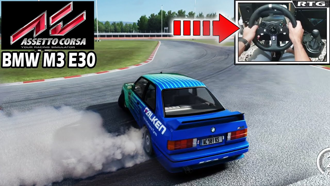 Drifting BMW M3 E30 - Assetto Corsa | Logitech g920 Steering wheel + shifter gameplay