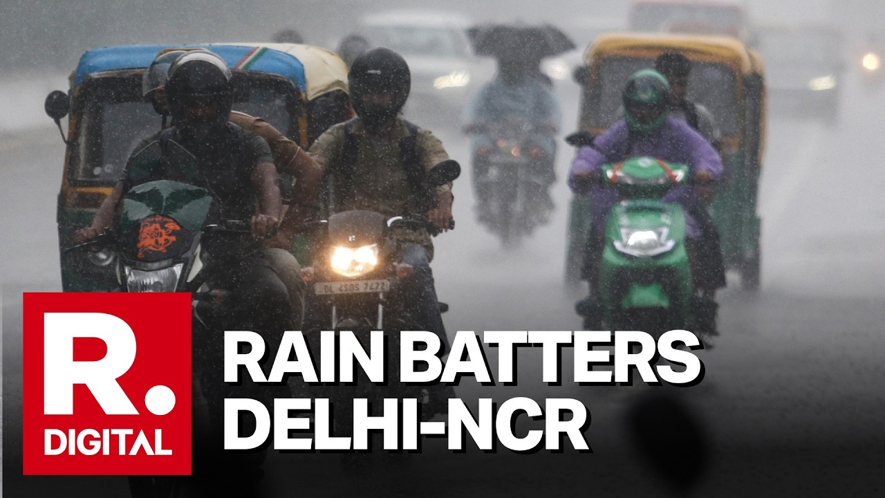 Delhi-NCR Alert: Rain Fury Grips Region, Triggers Waterlogging & Traffic Snarls | IMD Warning Issued