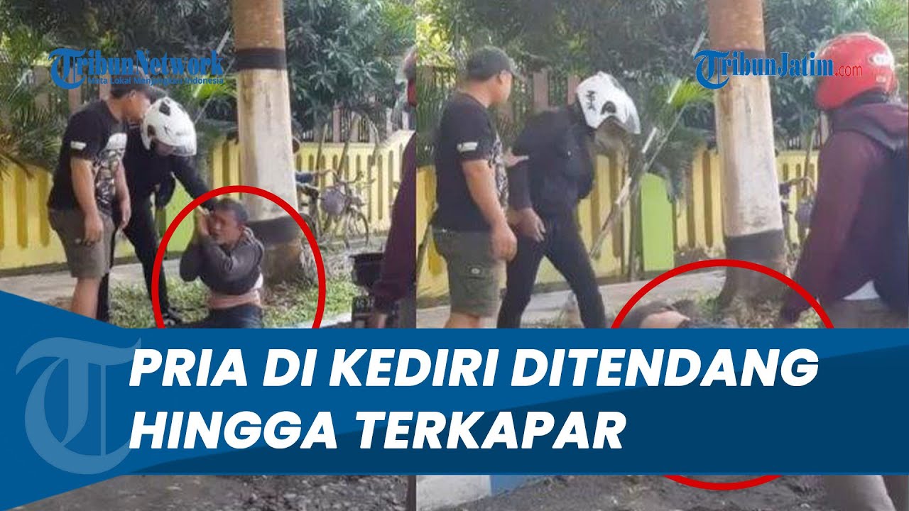 Vira Video Pria di Kediri Ditendang hingga Terkapar di Trotoar, Polisi Turun Tangan Cari Pelaku!