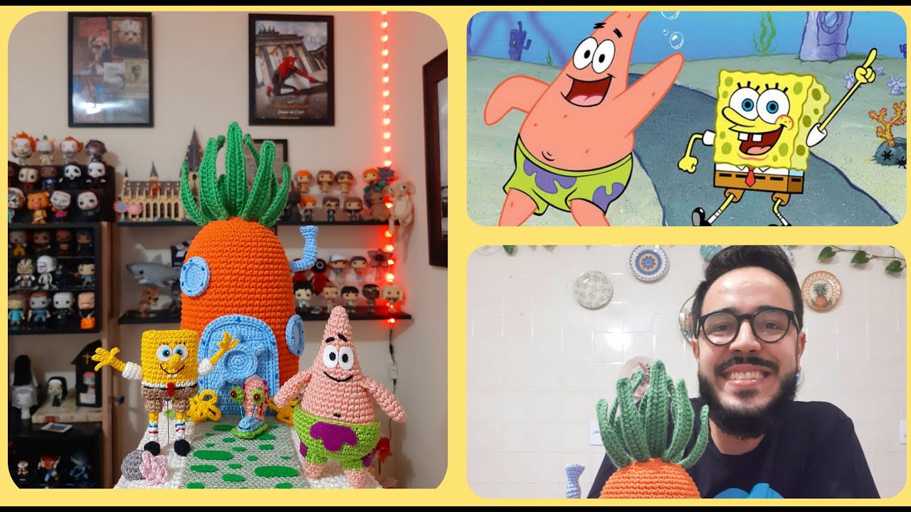 Tour pelos Amigurumis Bob Esponja #tiagoamigurumi #amigurumi #croche