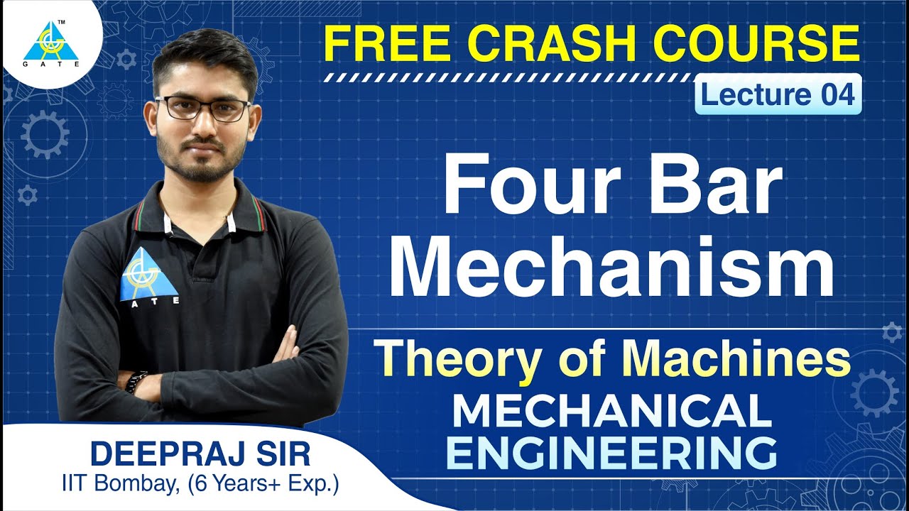 FREE CRASH COURSE | Lecture 4 | Four bar mechanism | Theory of Machines | ME