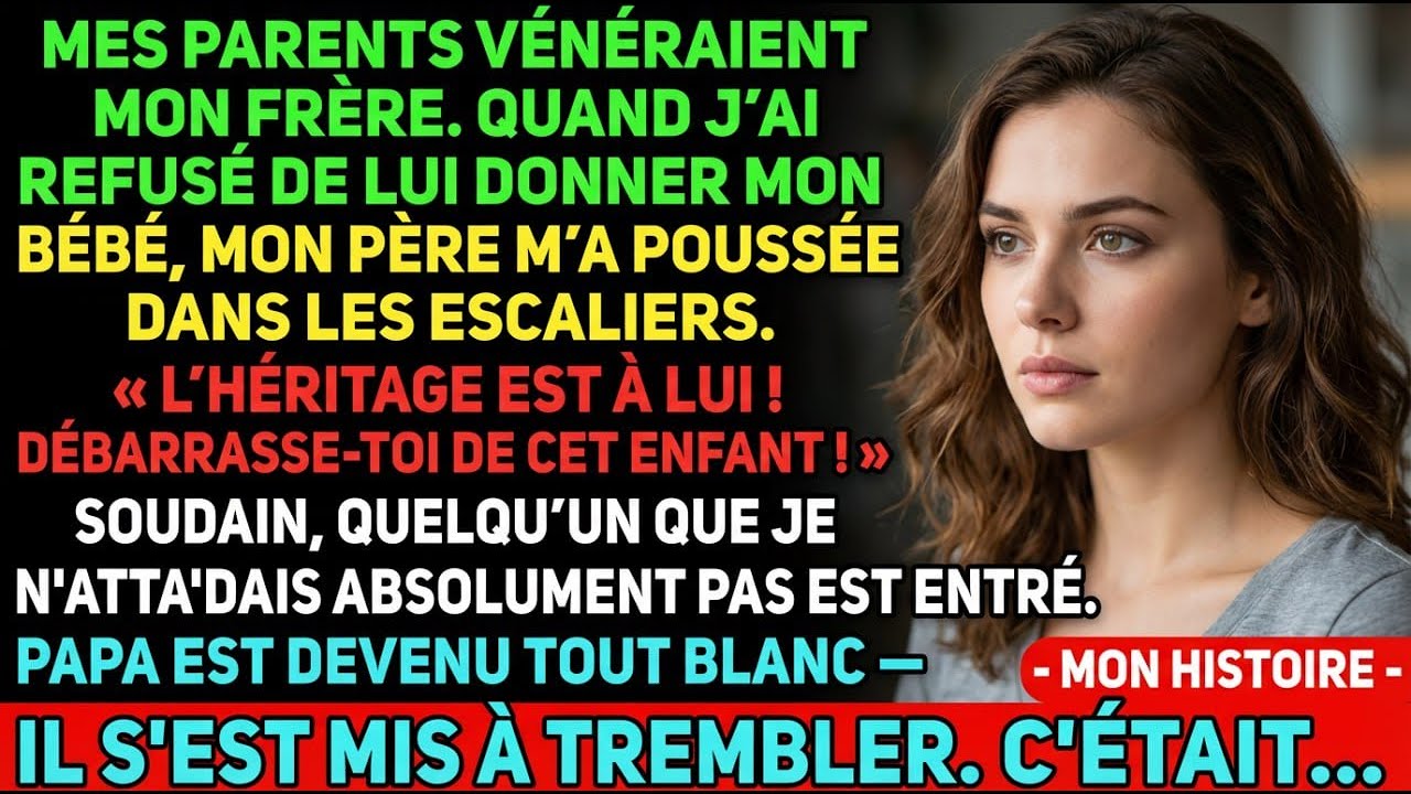 Mes parents vénéraient mon frère. Quand j'ai refusé de lui donner mon bébé, mon père m'a poussée...