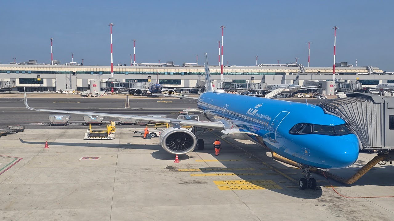 KLM A321NEO Rome To Amsterdam 