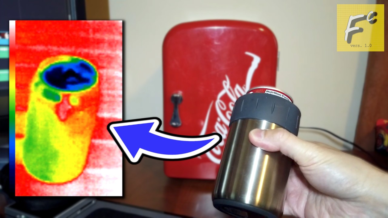 How to keep your Canned Drinks COLD on a hot day - Thermos insulated can cooler Tested