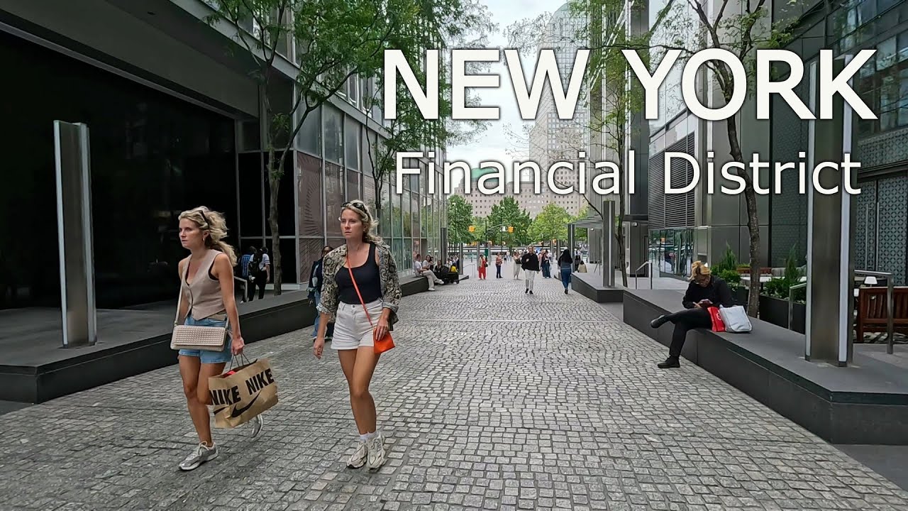 New York - Walking tour Financial District  NYC 4К 60fps