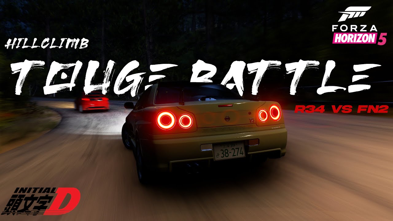 Forza Horizon 5 - Hill Climb touge Battle R34 vs Civic FN2