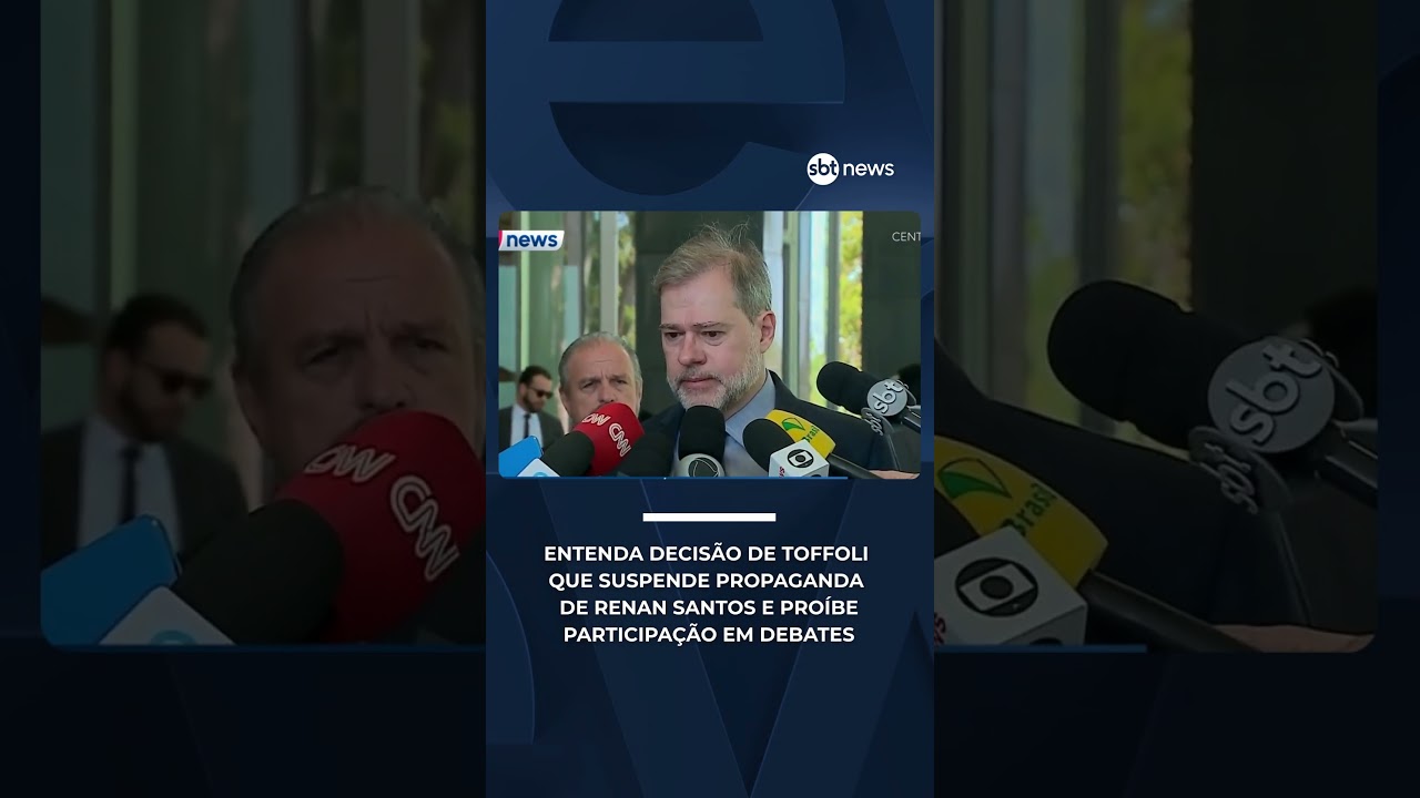 Toffoli suspends Renan Santos' TV and social media campaign | #NewsCentral