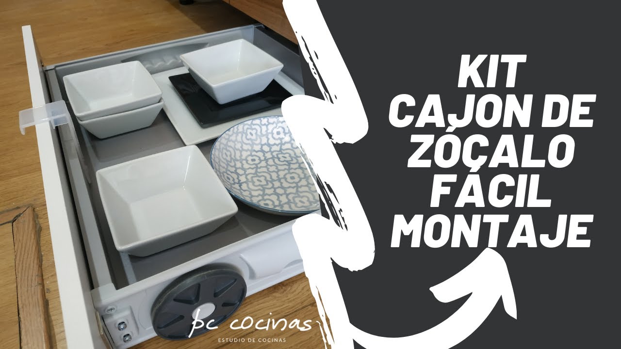 Kit de cajón para zócalo de cocina extraíble oculto sobre ruedas