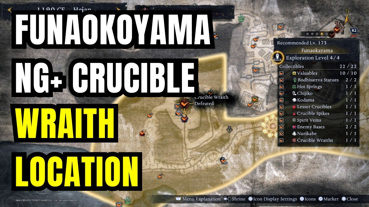 Funaukoyama NG+ Crucible Wraith Location | Nioh 3