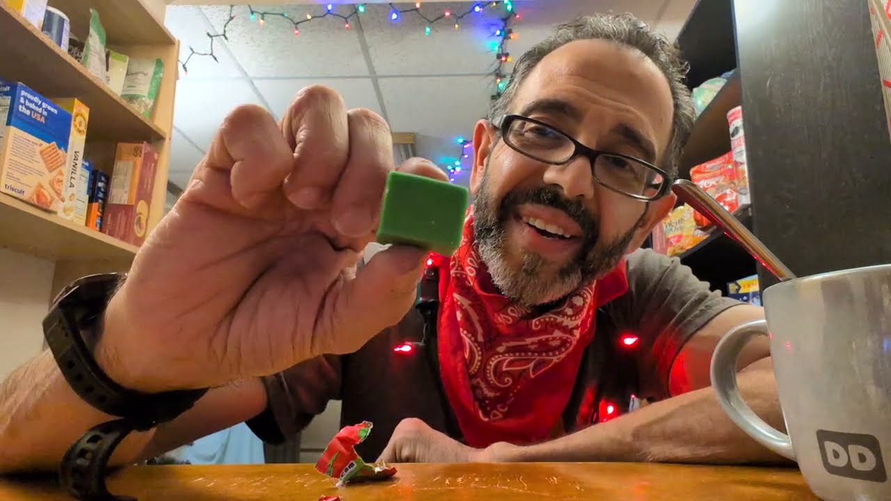 ASMR. Chewing Hubba Bubba Strawberry Watermelon Gum.