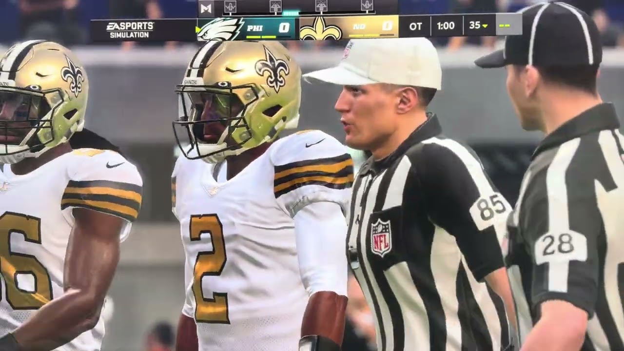 Eagles vs Saints madden 22 full game 1 minute quarters ￼￼