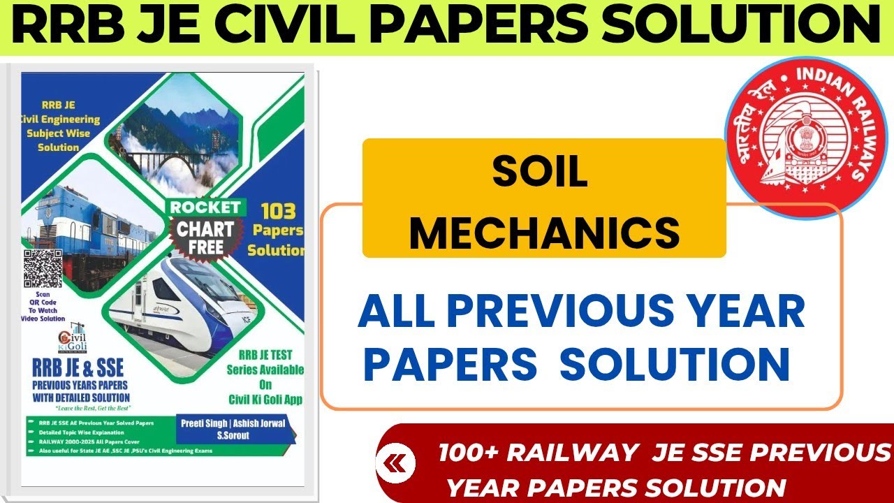 Soil Mechanics RRB JE Civil Previous Year 100+ Paper Questions Solution in  Single Video