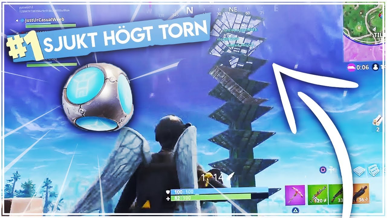 REAGERAR PÅ FORTNITE FUNNY MOMENTS! SJUKT HÖGT TORN MED DEN NYA GRANATEN! | Fortnite på svenska!