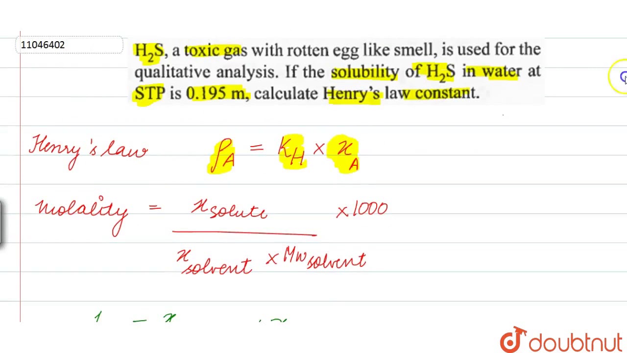 `H_(2)S`, a toxic gas with rotten egg like smell, is used for the qualitative analysis.If the