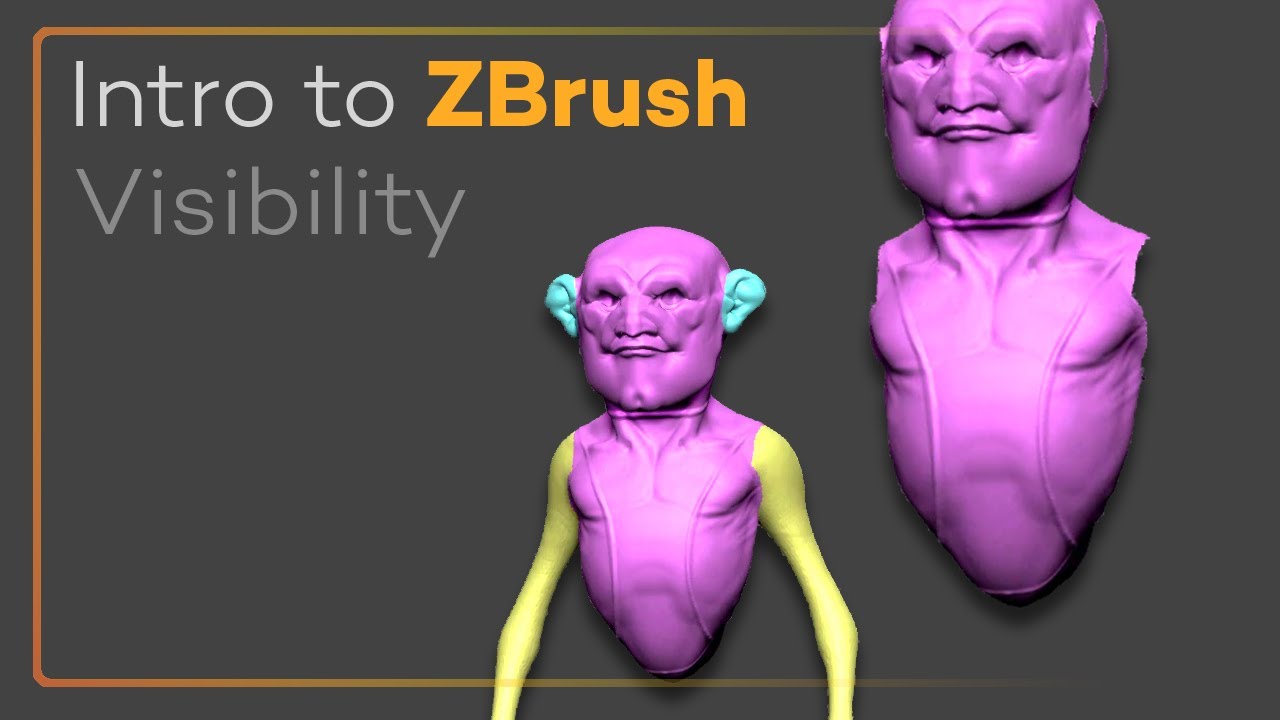 Введение в ZBrush 020 — Модификаторы видимости! Показывайте и скрывайте геометрические объекты дл...