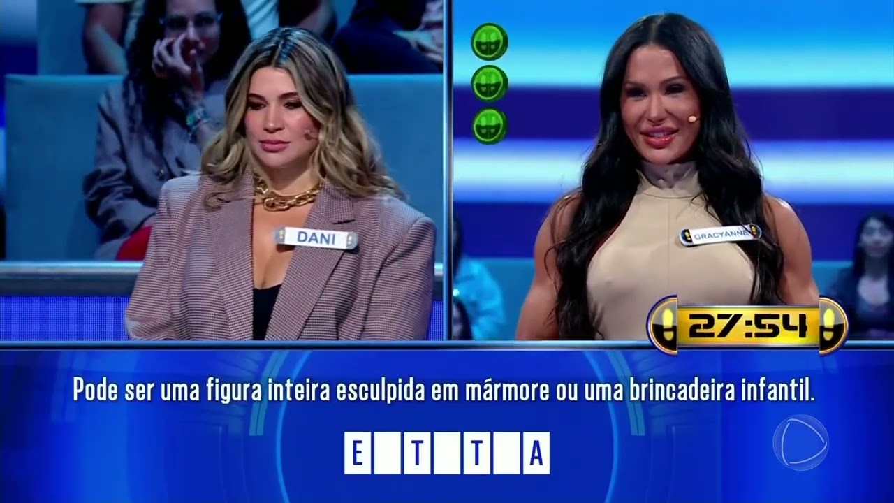 ACERTE OU CAIA ESPECIAL: Gracyanne desafia Dani na primeira rodada