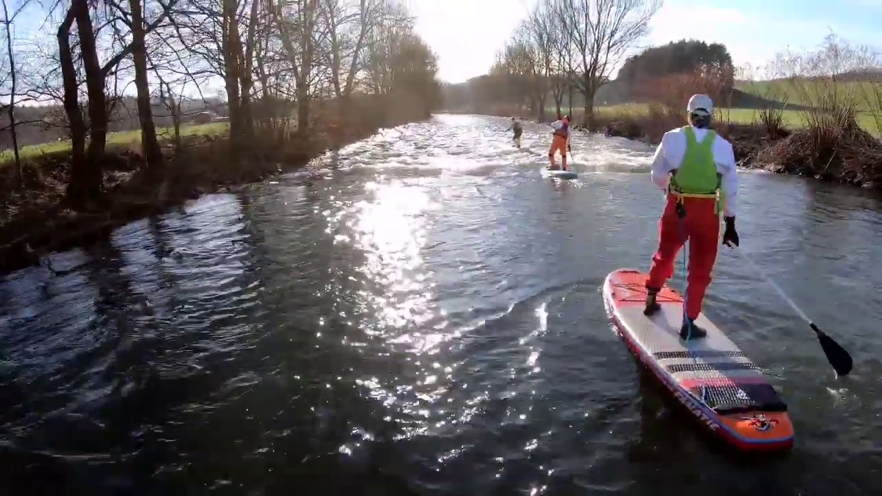 SUP-Tour auf der Agger (Pegel Overath 91cm)