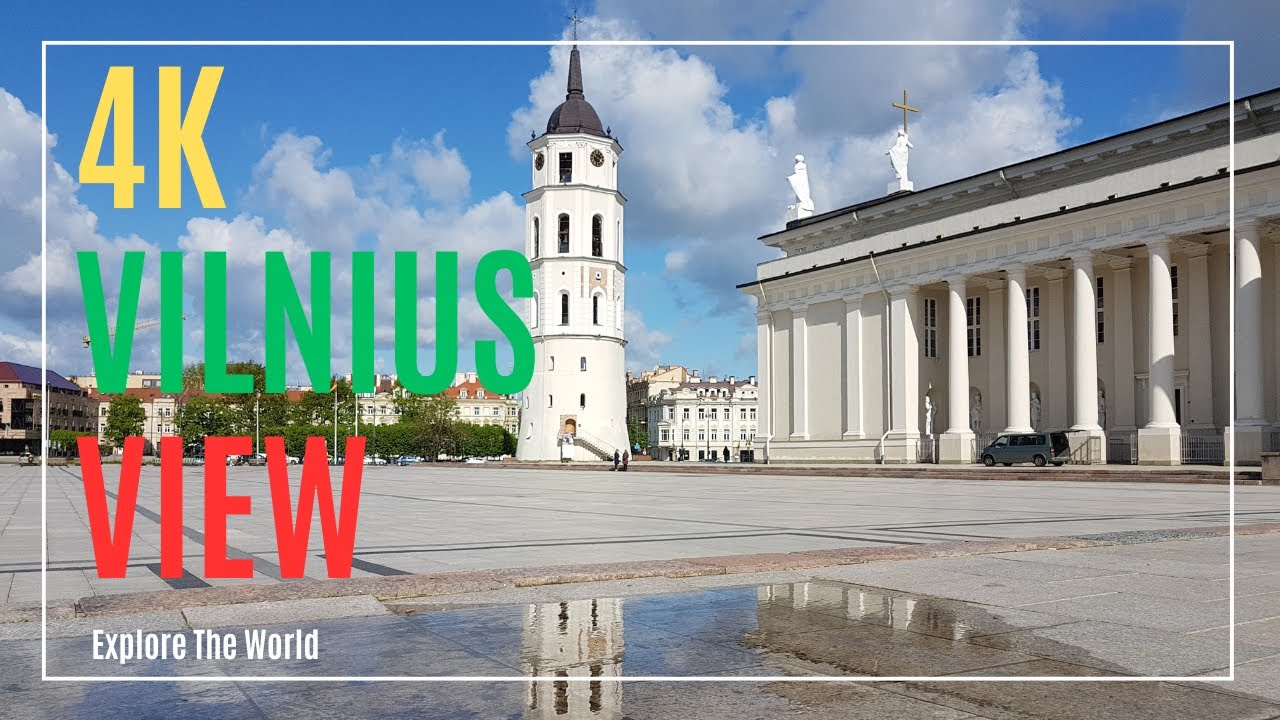 【4K】 Lithuania Vilnius - Cathedral Square | Katedros aik&scaron;tė | Background Video