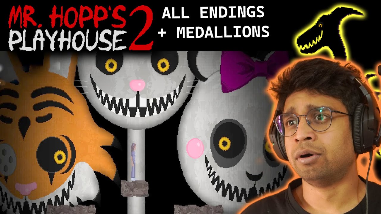 THE REAL & TRUE ENDING + ALL SECRET ENDINGS || MR. HOPP'S PLAYHOUSE 2 Gameplay in Hindi