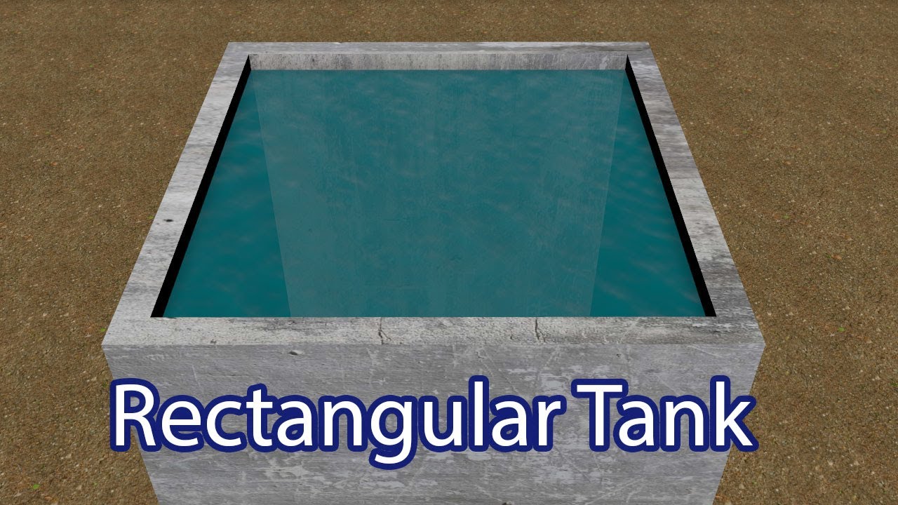 Elevated Rectangular Tank detailing - 3d