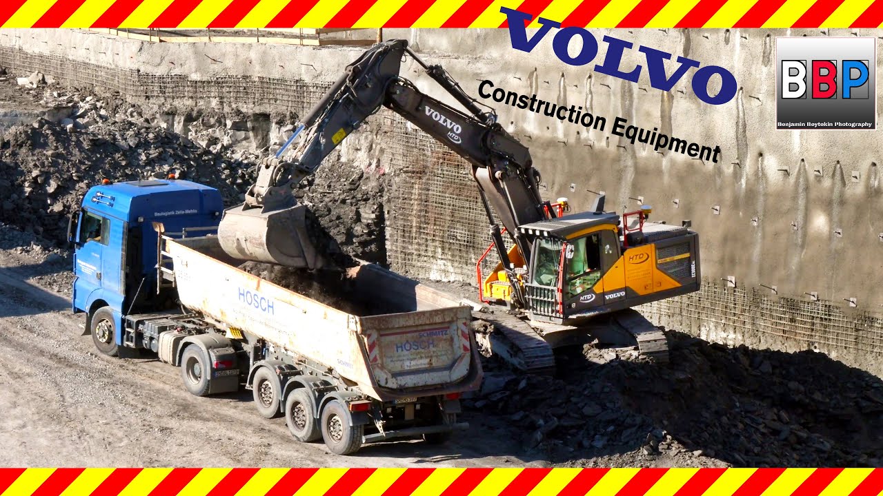 Volvo EC300E & MAN, Mercedes Trucks, Synergiepark Allianz, Stuttgart, 28.10.2021.