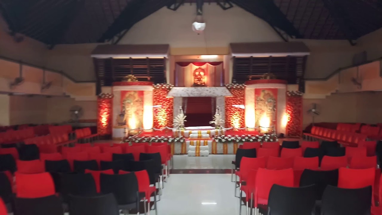 Wedding stage decoration at sumangali auditorium nanthencode