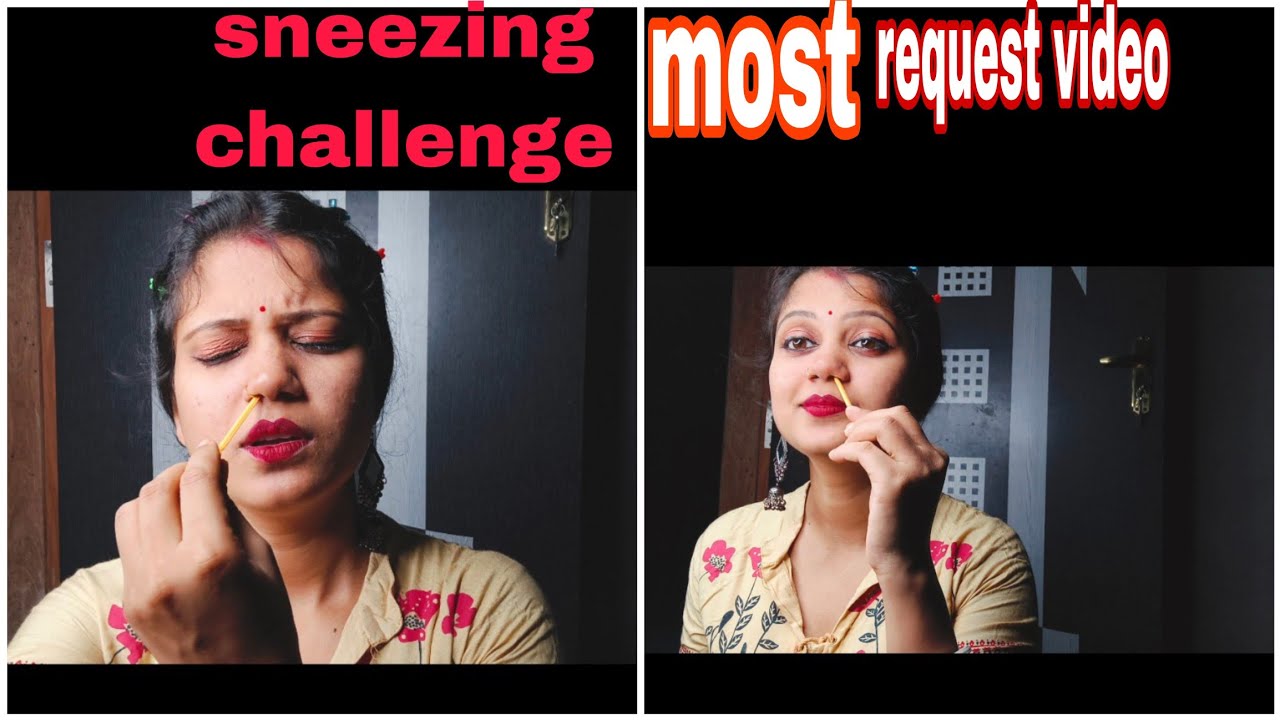 Most requested video.. sneezing 🤧 challenge.. sneezing video 