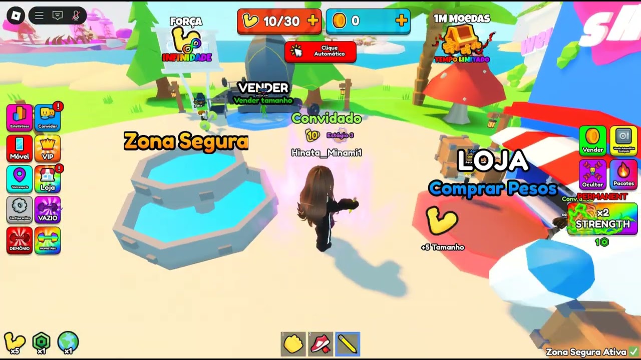 Jogando Roblox 1840 (Mapa: 💪Simulador de Lendas de Tamanho)